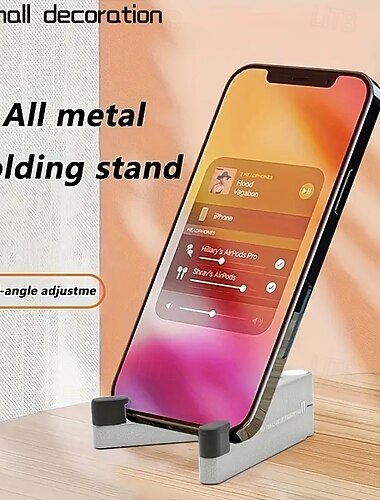  2 Pakke Aluminiumlegering V-formet sammenleggbart telefonstativ Bærbart skrivebordsstativ Skrivebords telefonholder Bærbar enhetsstativ Justerbart telefonstativ Sammenleggbart telefonstativ