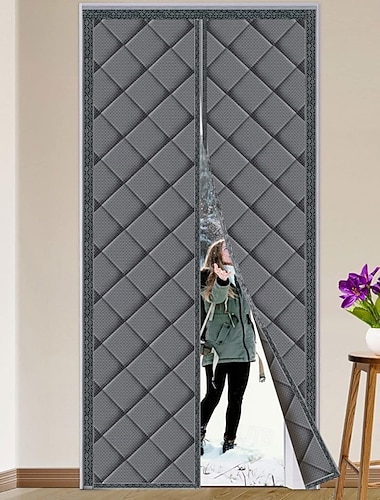  zanzariera magnetica per porta, tenda termica invernale per camera da letto, divisorio spesso isolato con nastro magico, chiusura magnetica, isolamento domestico antivento e antizanzare senza trapano