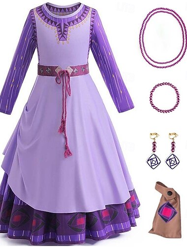  Πριγκίπισσα Άσα Φορέματα Σύνολα χαριτωμένο στυλ for Κοριτσίστικα Παιδικά Απόκριες Η Μέρα των Παιδιών Νέος Χρόνος