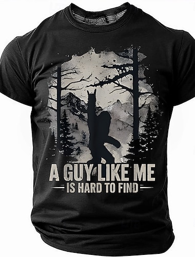  Pánské Tričko Legrační Bigfoot Kulatý Oblečení 3D tisk Venkovní Kancelář ulice Krátký rukáv Módní Denní Klasické