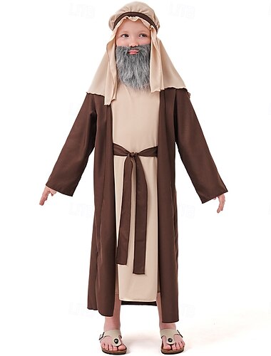  Geboorte Jozef Fancy Kerst Jurk Kerstspelkostuums Jongens Cosplay Kostuum Kerstkostuum Kinderen Kerstmis Nieuwjaar Boekenweek Feest Prestatie