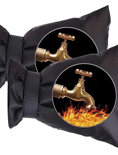  2/5 piezas de cubiertas para grifos exteriores para protección contra congelamiento en invierno, aislamiento anticongelante para tuberías, tapas antirretorno para grifos