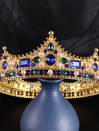  Crown Tiaras Hodepryd Legering Bryllup Bursdag Årgang Med Rhinsten Hodeplagg Hodeplagg