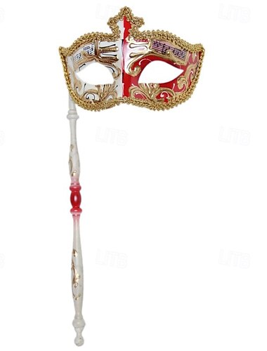  maska benátská maska na špejli volto karnevalová maska columbina cosplay poloviční obličej dospělí pánská dámská karnevalová maska mardi gras velikonoční párty maškarní karneval v Benátkách snadné