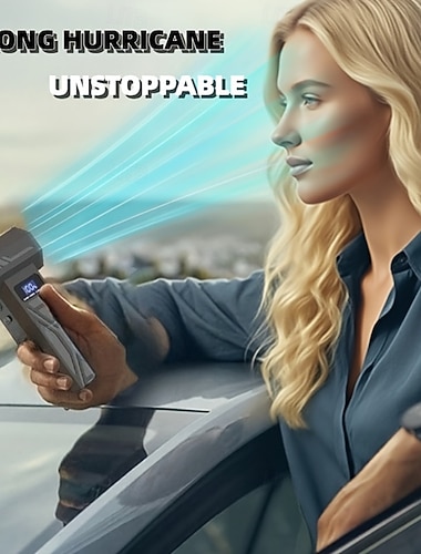  מייבש שיער חשמלי 110000 סל"ד 4000 mah נטען מאוורר ידני רב תכליתי נייד מתאים לנשיפת שלג ברביקיו הצתה ניקוי רכב מייבש שיער לחיות מחמד ובריכת שחייה מתנפחת ב