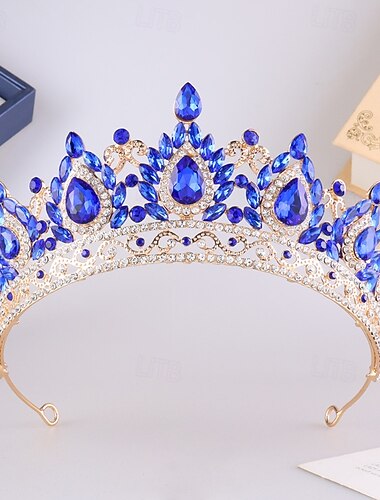  Korunní čelenky Čelenka Slitina Svatební Narozeniny Elegantní Roztomilý S Křišťály Přílba Pokrývky Hlavy