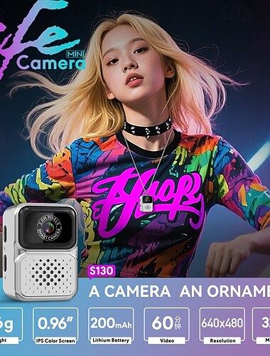  helt ny tummkamera minivideo fotoinspelning halsbandskamera bärbar kreativ kamera oumbärlig för utomhusfotografering.