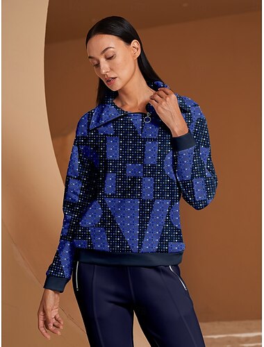  Dame Genser for genser Navyblå Langermet Topper Dame golfantrekk Klær Antrekk Bruk klær