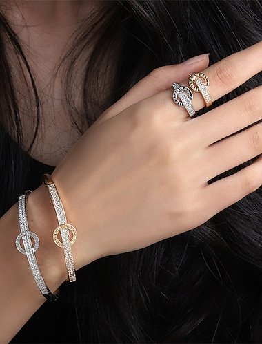  Parure de bijoux 1 Zircon Strass Chrome Bagues Bijoux de Cheveux Femmes Élégant ancien Mode Le style rétro Classique Parure de Bijoux Pour Mariage Soirée