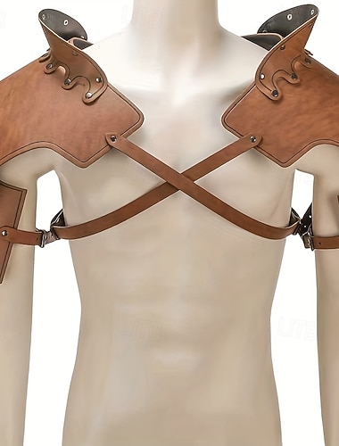  פאנק & גותיות ימי הביניים רנסנס תלבושות לוחם אביר תחפושות בגדי ריקוד גברים ויקינג נשף מסכות מפלגה הצגה שלב מבוגרים מיגון כתף