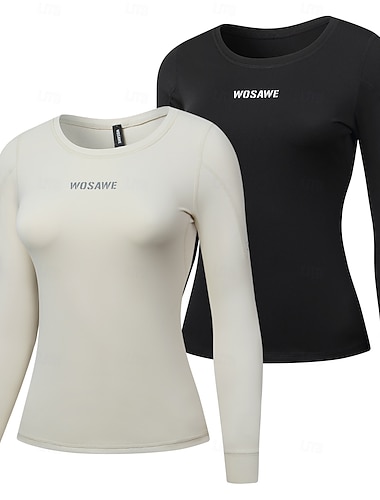  Naisten Pyöräily jersey Alamäkeen Jersey Yhtenäinen väri Pitkähihainen Pyörä Verryttelypuku Villapusero Topit 3 takataskulla Maastopyöräily Maantiepyöräily Pidä lämpimänä Nopea kuivuminen Kosteutta