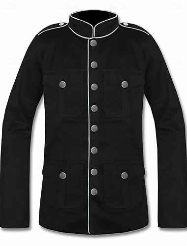  Rétro Vintage Rococo Manteau Bal Masqué Veste de cirque Manches longues Prince Aristocrate Déguisement Homme Carnaval Mascarade Événement / Fête Adulte Manteau Printemps Automne & Hiver