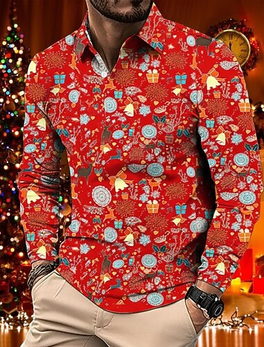  Jul Herre Dyr Hver Polo Langermet Aftæpning Moderne Fritid treningsklær Fritid / hverdag Glidelås 3D-utskrift Vår Høst Vinter Hvit Rød Blå