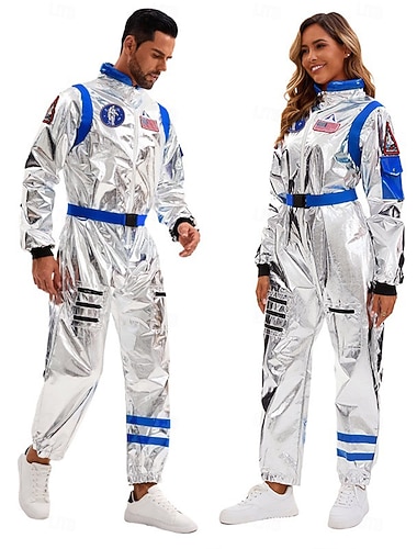  Astronaut Karneval Cosplay kostyme Halloween Voksne Par Herre Dame Halloween Karneval Karneval Halloween Enkelt karnevalkostyme Kle deg opp