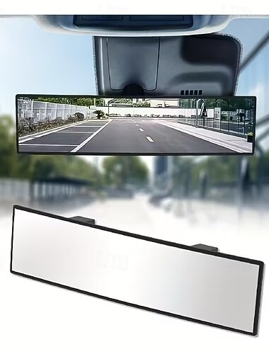  Auto-Rückspiegel, aufsteckbarer Weitwinkel-Konvexspiegel, universell passend für Pkw, SUVs und Lkw – robustes ABS-Material, einfache Montage, stromlinienförmiges Design für sicheres Fahren,