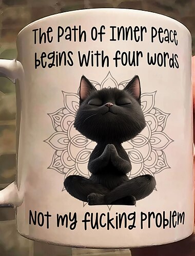  grappige cadeau mok het pad naar innerlijke vrede begint met vier woorden niet mijn fucking probleem keramische koffie thee kopje grap kantoor thuis humor drinkgerei nieuwigheid cadeau