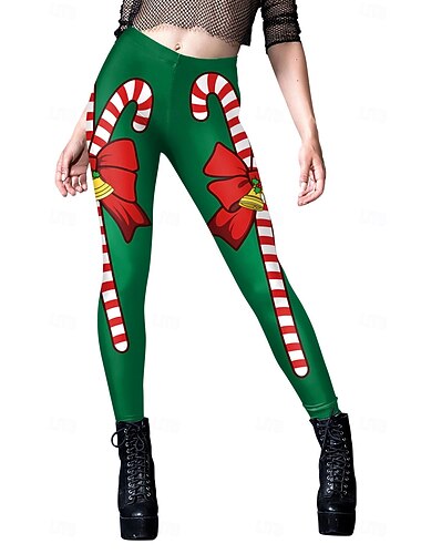  Άγιος Βασίλης Ξωτικό Παντελόνια Κολάν Γυναικεία Χριστούγεννα Καθημερινάρούχα Ενήλικες Χριστούγεννα Μασκάρεμα παραμονή Χριστουγέννων Χριστούγεννα Πάρτι Παντελόνια