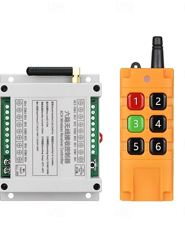  dc12v 24v 36v 6ch rf draadloze afstandsbediening schakelaars garagedeur motor afstandsbediening rf zender ontvanger 433mhz