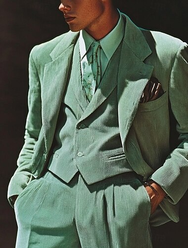  Menn Bryllup Virksomhet Kordfløyelsdress Hakkjakkeslag Svart Burgunder Forretning Kjoler Ensfarget Skreddersydd 3 deler sett Enkelt Brystet Enn-knapp