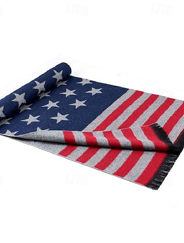  Per uomo Sciarpa rettangolare All'aperto Abbigliamento Quotidiano Casual Rosso scuro Rosso Sciarpa