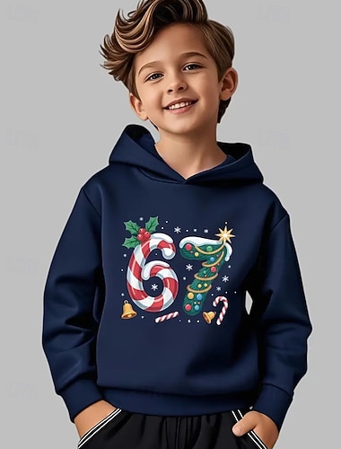  Unisex Chlapecké 3D Grafika Vtipný slang 67 Kapuce Pullover Dlouhý rukáv 3D tisk Jaro Podzim Sportovní Módní Šik ven Děti 4-12 let Kapuce Venkovní Ležérní Denní Běžný