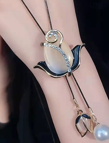  1個 ペンダントネックレス ネックレス For 女性用 ストリート 贈り物 日常 合金 ドロップ フラワー