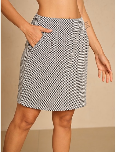  Damskie Skorty golfowe Czarny Spódnica Damskie stroje golfowe Odzież Stroje Noś odzież