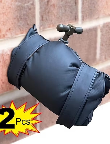  عبوة من 2 غطاء صنبور خارجي لحماية من التجمد في الشتاء، واقيات صنبور معزولة قابلة للإزالة، سخانات صنبور شتوية سهلة التركيب، أغطية متينة مقاومة للطقس للاستخدام في الهواء الطلق