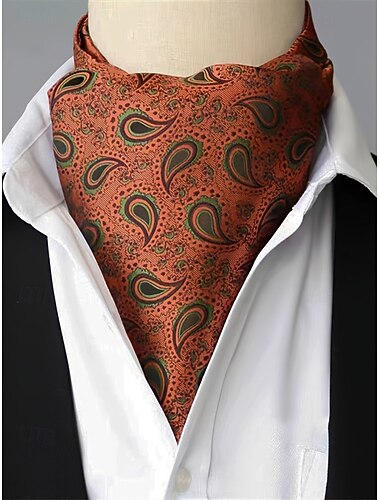  sciarpa da uomo in poliestere e seta con stampa paisley, morbida ed elegante, disponibile in più colori, perfetta per occasioni formali e informali