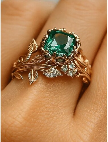  Inel de damă din aliaj cu piatră prețioasă, stil boem, disponibil în mai multe culori, elegant și stilat pentru ocazii speciale și purtare zilnică