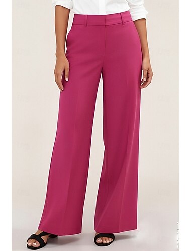  Per donna Pantaloni da abito Affari Lavoro Altro Semplice Senza colletto Aperto davanti