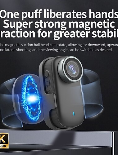  M11 מצלמת פעולה נייד הקלטת פונקצית תמונה ווידאו עמיד במים מיני WiFi שליטה 0 אִינְטשׁ 48 מגה פיקסל 4K 128 GB רחוב