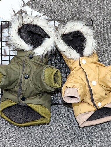  معطف دافئ للكلاب، معطف شتوي للجرو، سترة ثلج قابلة للتعديل للحيوانات الأليفة، سترة من الصوف للكلاب الصغيرة والمتوسطة