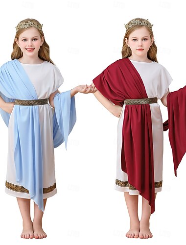  Jesus Josefs födelse Kostym Finkostym Julklappskostymer Flickor Cosplay kostym Julkostym Barn Jul Nyår Bokveckan Fest Prestanda Klänning Huvudbonad Skärp