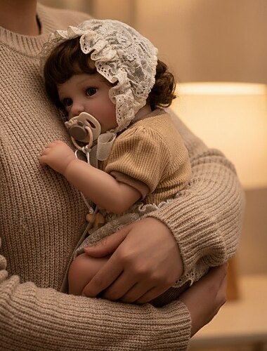  Куклы-реборны - 55 см мягкотелая реалистичная кукла девочка с милыми глазами кукла из силикона реалистичные детские куклы с подарочной коробкой для детей от 3 лет подарок коллекционерам на Рождество