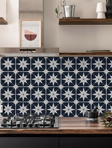  12 stk. veggflisklistremerker, avskallede, 6x6 tommer, tykk PE-skum krystallmosaikk, vanntett bakplate for kjøkken, bad &hjemmedekor, gaveeske med metalliske veggpaneler