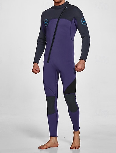  Miesten 3mm Neopreeninen sukellusmärkäpuku Koko kehon ihottumasuoja One Piece -surffauspuku Värien estäminen UV suoja Vatsatuki Pitkähihainen Sukelluspuvut Lainelautailu Melonta Snorklaus Talvi