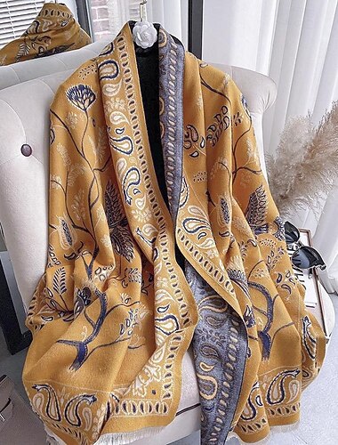  Damen Schultertuch Elegant Streetwear Blumen V Ausschnitt Gestrickt Druck Ärmellos Lange Oberteile Stricken Täglich Ferien Ausgehen Blau Gelb Sommer Herbst