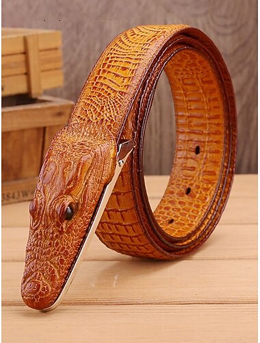  Pánský opasek z pravé kůže s krokodýlí texturou, více barev, stylový a odolný pro běžné i formální příležitosti
