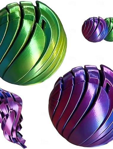  Zabawki fidget w kształcie kulki 3D, zabawka fidget w kształcie kuli z przekładnią, obrotowa, płynna kulka z przekładnią i interaktywnym biurkiem, zabawki do biura, domu i podróży, zabawki łagodzące