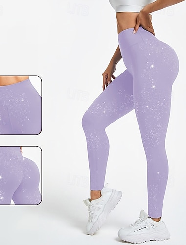  Damen Kompressionshose Enge Laufhosen Yoga-Leggings Po-Lifting Bauchkontrolle Hohe Taille sportlich Sport Pilates Unterteile Einfarbig Schwarz Weiß Rosa Sport Sportkleidung
