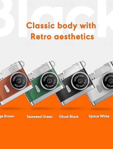  kompakt digitalkamera med 0,96 ips skjerm nøkkelring &Halskjedestropp blits makroobjektiv usb oppladbart 1080p video 20mp hybrid autofokus høyttalerutgang ideell for nybegynnere mini digitalkamera