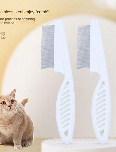  fjerning av tåreflekker, kam for loppefjerning til kjæledyr, multifunksjonell stellekam, slitesterk kam til hund og katt