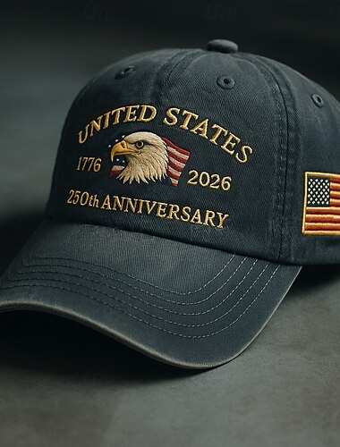  250e verjaardag USA pet Verenigde Staten baseballpet vintage geborduurde pet 250 jaar Amerikaanse jubileum pet adelaar patriottische borduurwerk semiquincentennial