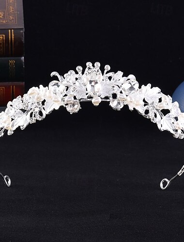  Couronnes Coiffe Alliage Mariage Anniversaire Élégant Avec Strass Casque Couvre-chef