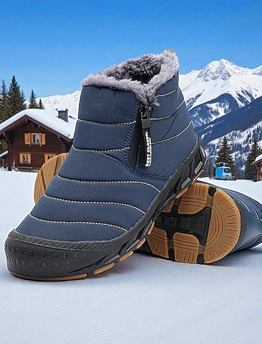  Pánské nepromokavé zateplené sněhule - protiskluzová, teplá zimní obuv pro outdoorové dobrodružství a chladné počasí