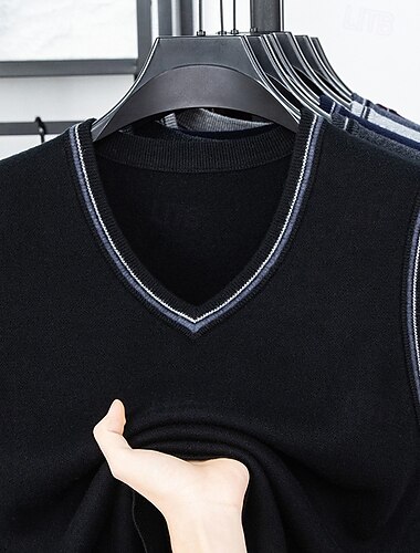  Ανδρικά Πουλόβερ γιλέκο Φόρεμα πουλόβερ Πουλόβερ πουλόβερ Γιλέκο Πλεκτό πουλόβερ Κοτλέ Πλέκω Κανονικά μπλουζάκια Πλεκτό Σκέτο Λαιμόκοψη V Μοντέρνα Καθημερινό Διακοπές Καθημερινά Ρούχα Ρούχα