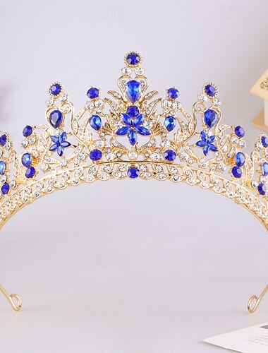  Korunní čelenky Čelenka Slitina Svatební Narozeniny Elegantní Roztomilý S Štras Přílba Pokrývky Hlavy
