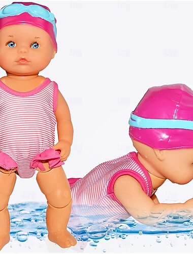  دمى أطفال كهربائية مقاومة للماء تسبح في أحواض الاستحمام وحمامات السباحة