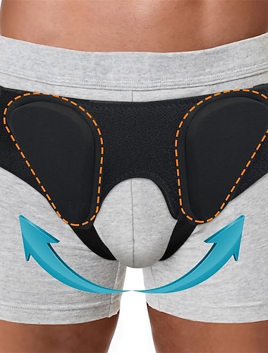  bekväm bråckbälte för män &kvinnor - specialanpassad dubbel/enkel ljumskbråcksstöd/sportbråcksstöd i ljumsken för vänster och höger, uppgraderade bråckstöd/justerbara remmar för prenatal